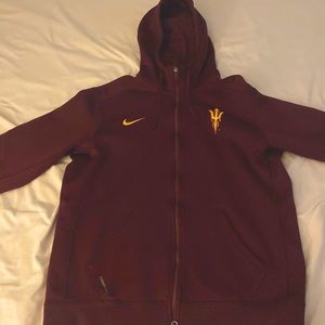 COPY - Maroon and gold Nike Arizona state thermo fit zip up jacket